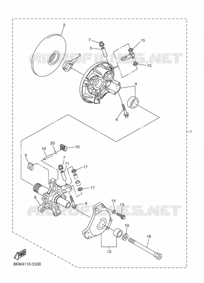 PIÈCES OPTIONNELLES Yamaha snowmobiles 1000 2021 VK  VK10G