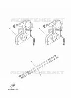 BOITIER DE COMMANDE A DISTANCE pour Yamaha 40V Electric Starter, Remote Control, Manual Tilt, Oil injection, Shaft 20