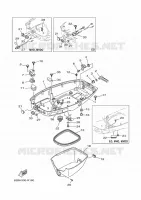 CARENAGE INFERIEUR pour Yamaha 40V Electric Starter, Remote Control, Manual Tilt, Oil injection, Shaft 20