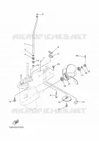 CARTER INFERIEUR ET TRANSMISSION 2 pour Yamaha 40V Electric Starter, Remote Control, Manual Tilt, Oil injection, Shaft 20