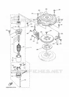 DEMARREUR pour Yamaha 40V Electric Starter, Remote Control, Manual Tilt, Oil injection, Shaft 20