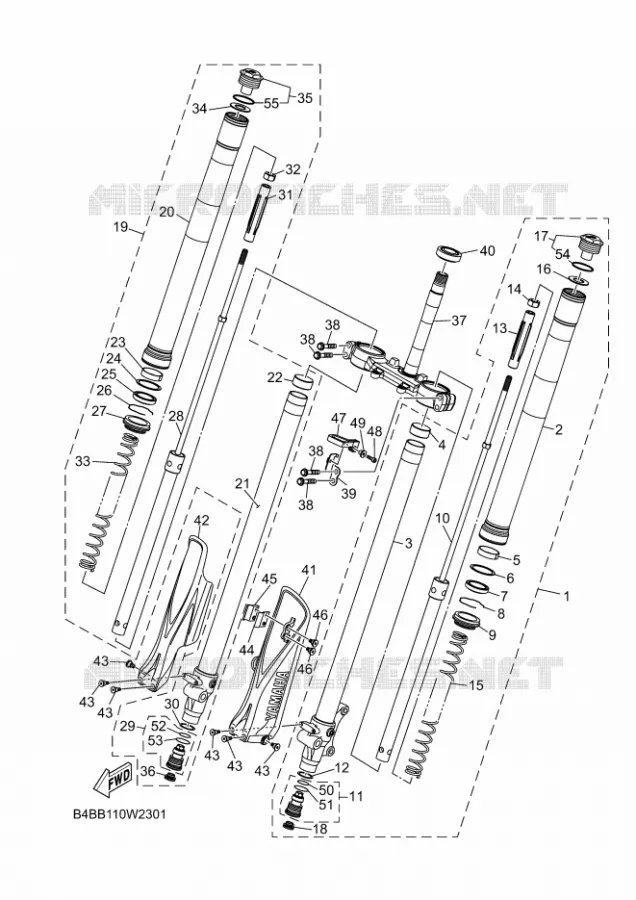 FOURCHE Yamaha MOTO 85 2024 YZ  YZ85R