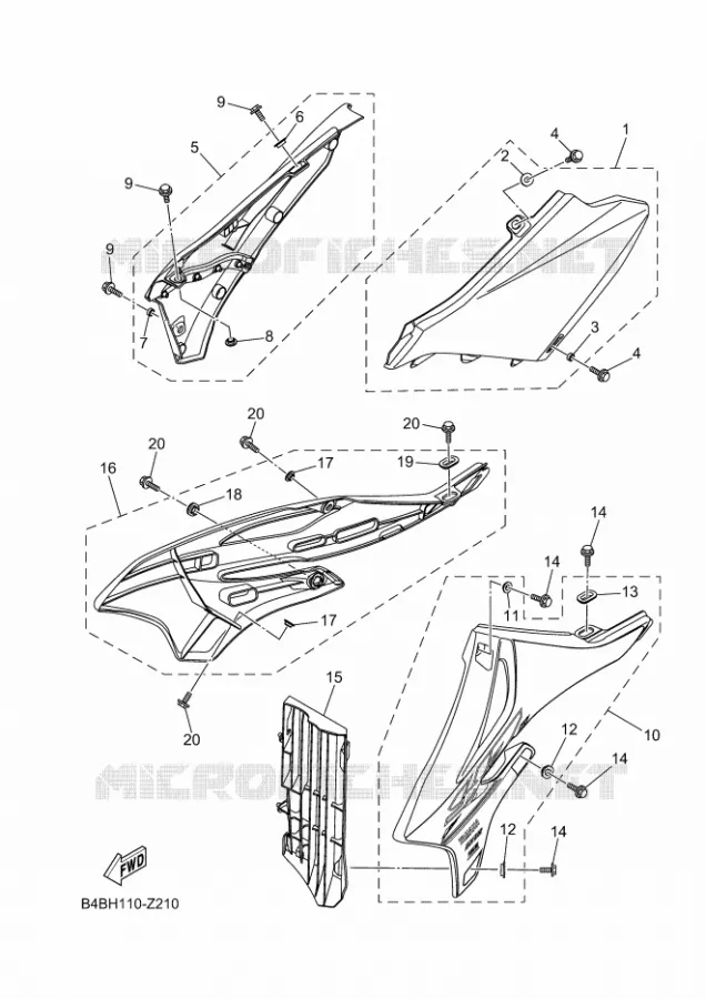 COUVERCLE LATERAL Yamaha MOTO 85 2024 YZ  YZ85R