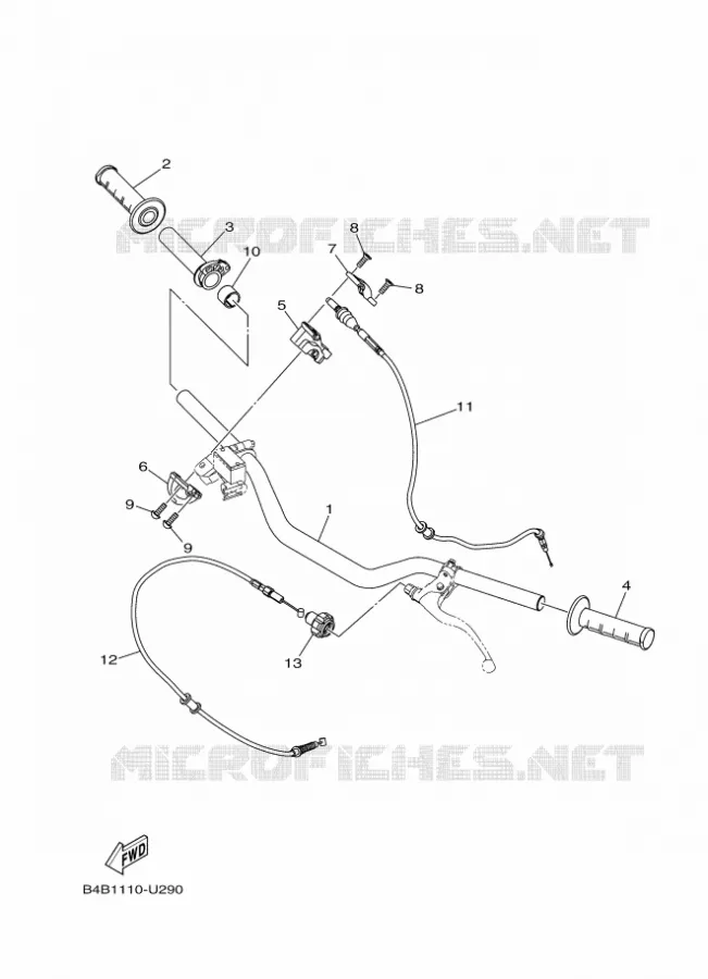 GUIDON ET CABLES Yamaha MOTO 85 2024 YZ  YZ85R