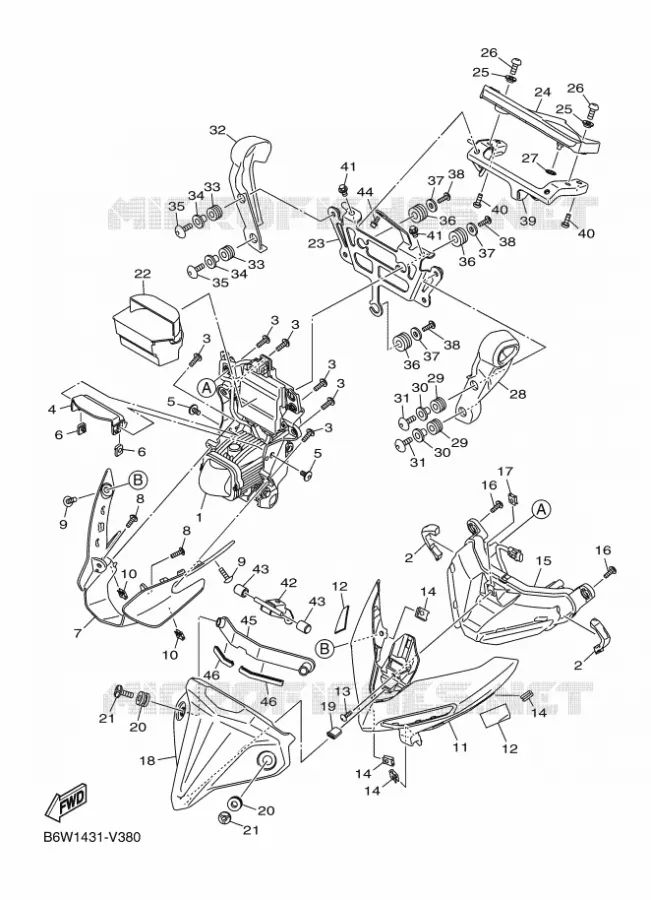 PHARE  Yamaha MOTO 300 2024 MT  MTN320-A