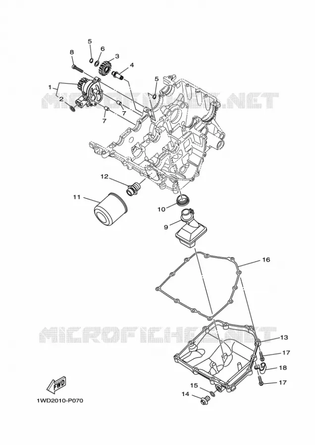 POMPE A HUILE Yamaha MOTO 300 2024 MT  MTN320-A