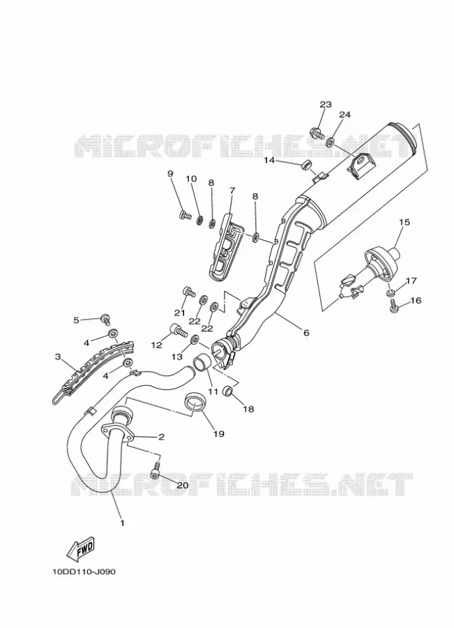 ECHAPPEMENT Yamaha MOTO 200 2024 TW  TW200E