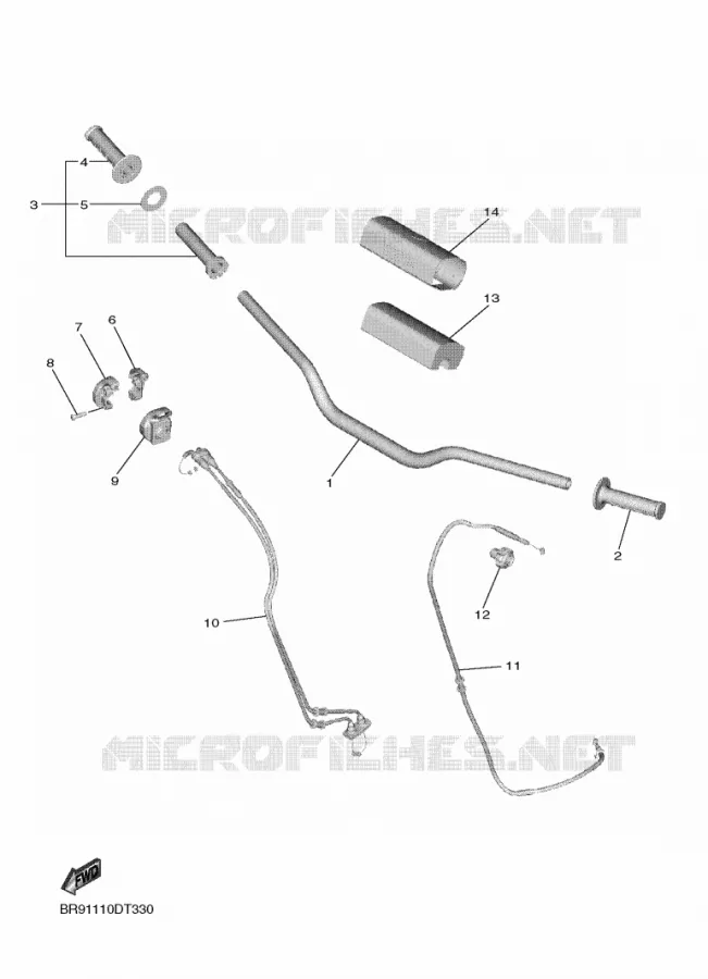 GUIDON ET CABLES Yamaha MOTO 250 2024 YZF  YZ250FXR