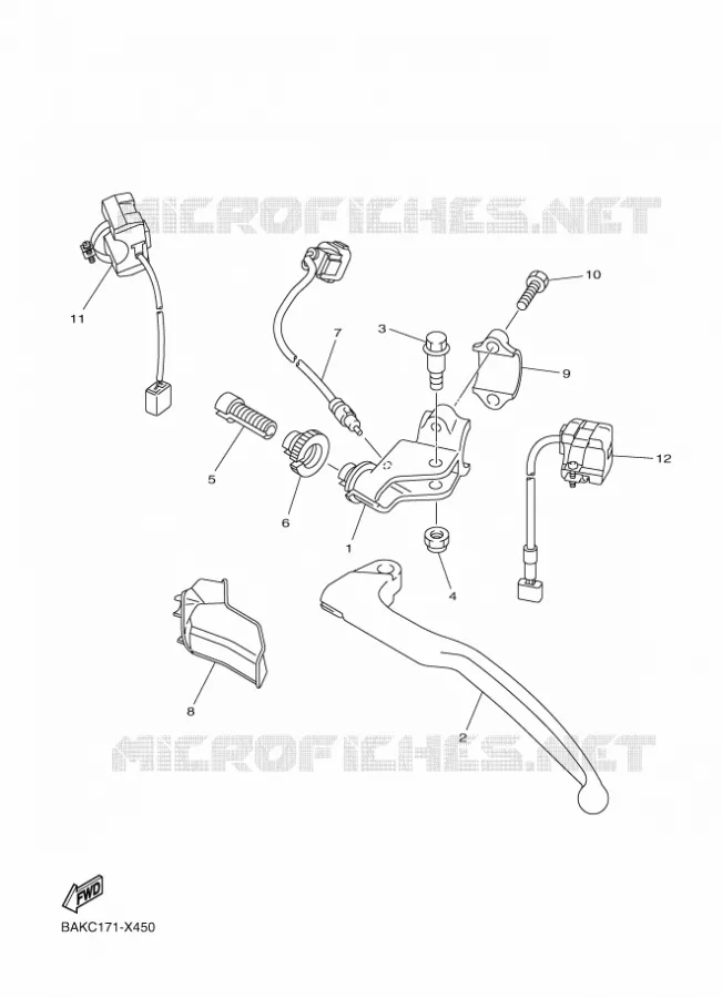 COMMODO / LEVIER Yamaha MOTO 250 2024 WRF  WR250F