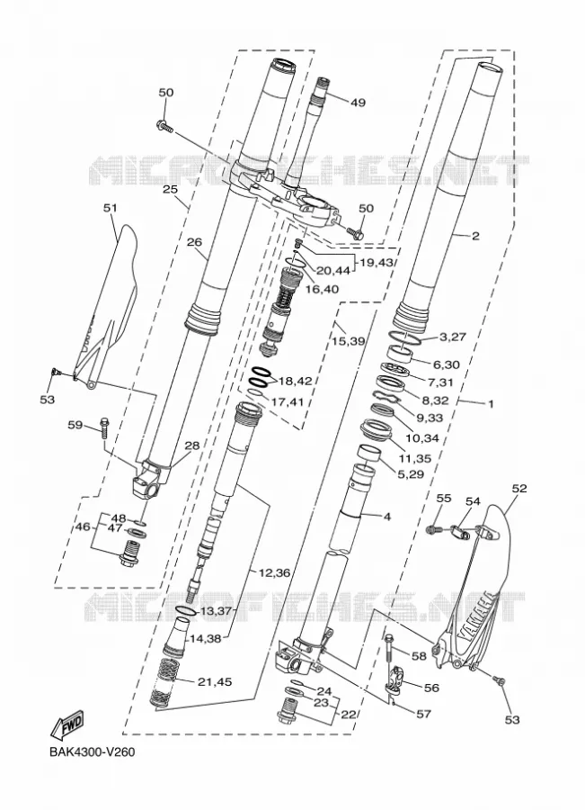 FOURCHE Yamaha MOTO 250 2024 WRF  WR250F