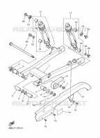 BRAS OSCILLANT / AMORTISSEUR pour Yamaha V-STAR 250 de 2024