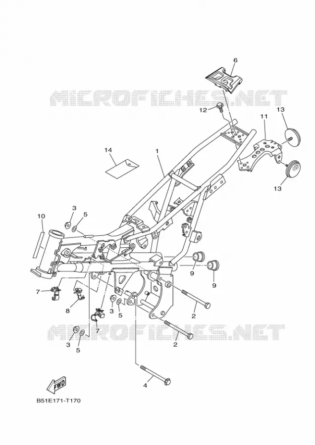CADRE Yamaha MOTO 110 2024 TTR  TT-R110ER