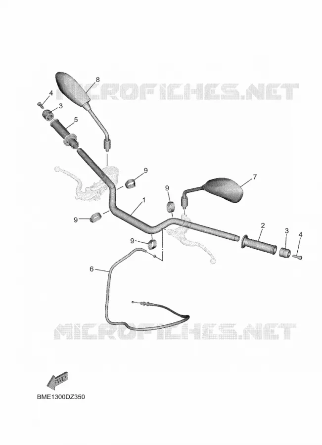 GUIDON ET CABLES Yamaha MOTO 900 2024 MT  MT09AR / MTN890