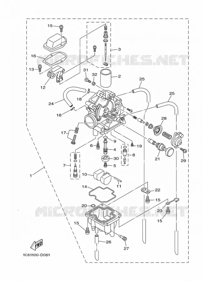 CARBURATEUR Yamaha MOTO 230 2024 TTR  TT-R230R