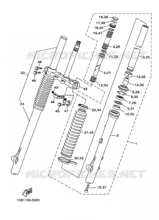 FOURCHE Yamaha MOTO 230 2024 TTR  TT-R230R