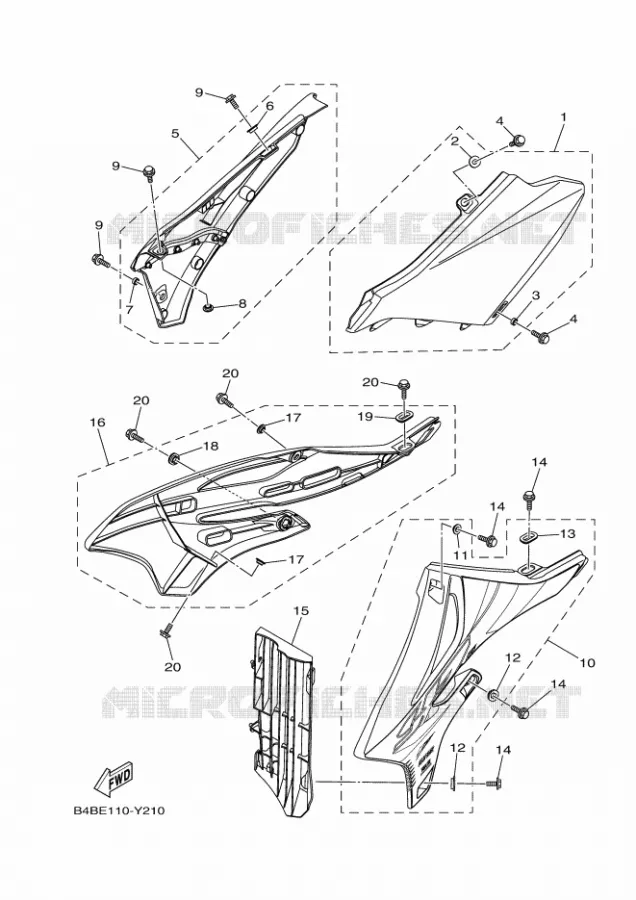 COUVERCLE LATERAL Yamaha MOTO 85 2023 YZ  YZ85P