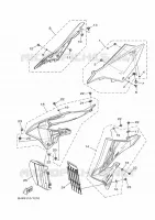COUVERCLE LATERAL pour Yamaha YZ 125 de 2023