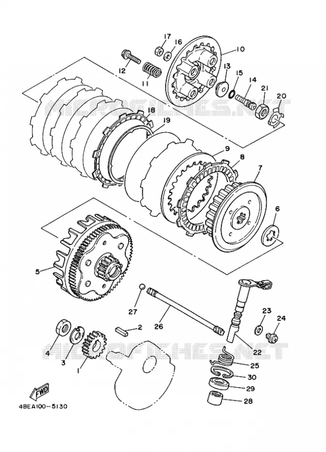 EMBRAYAGE DE DEMARREUR Yamaha MOTO 230 2023 TTR  TT-R230P