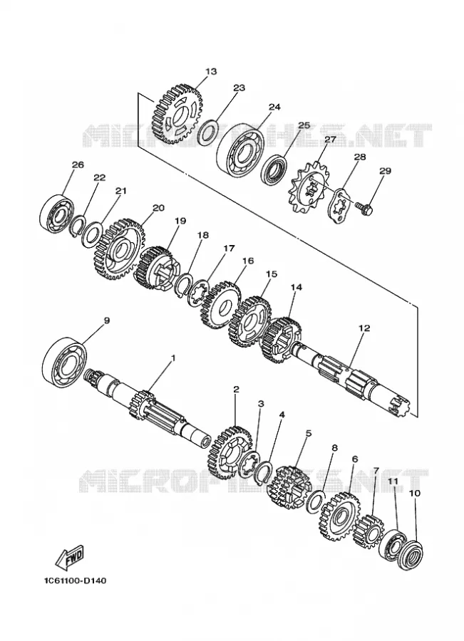TRANSMISSION Yamaha MOTO 230 2023 TTR  TT-R230P