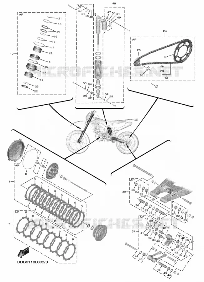 KIT PIECES D'ENTRETIEN Yamaha MOTO 450 2023 WRF  WR450FP