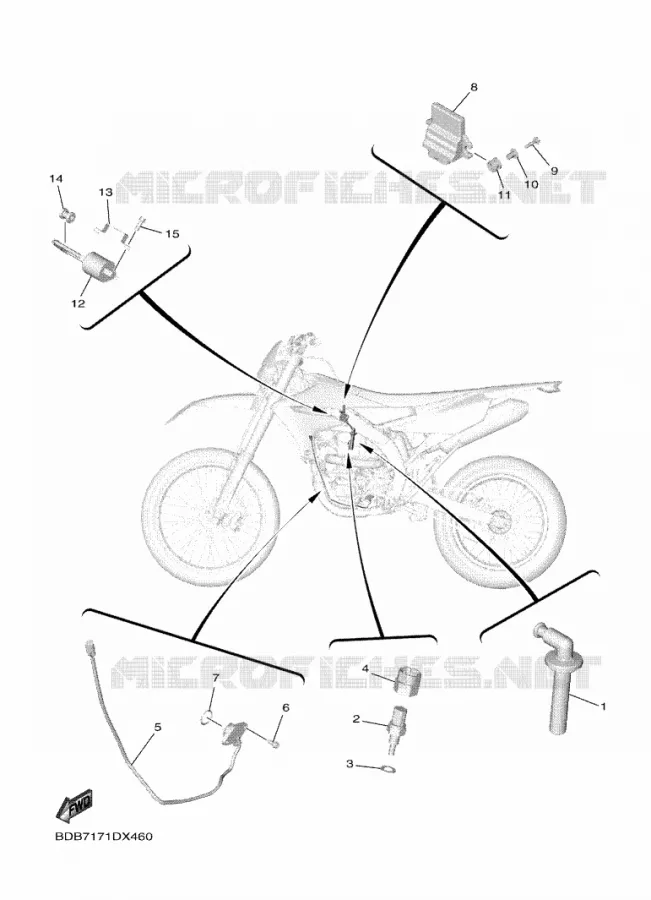 PARTIE ELECTRIQUE 1 Yamaha MOTO 450 2023 WRF  WR450FP