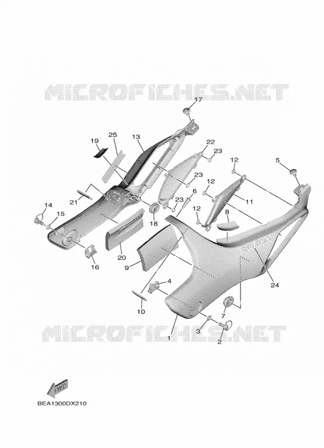 COUVERCLE LATERAL Yamaha MOTO 900 2023 XSR  XSR900AP / MTM890