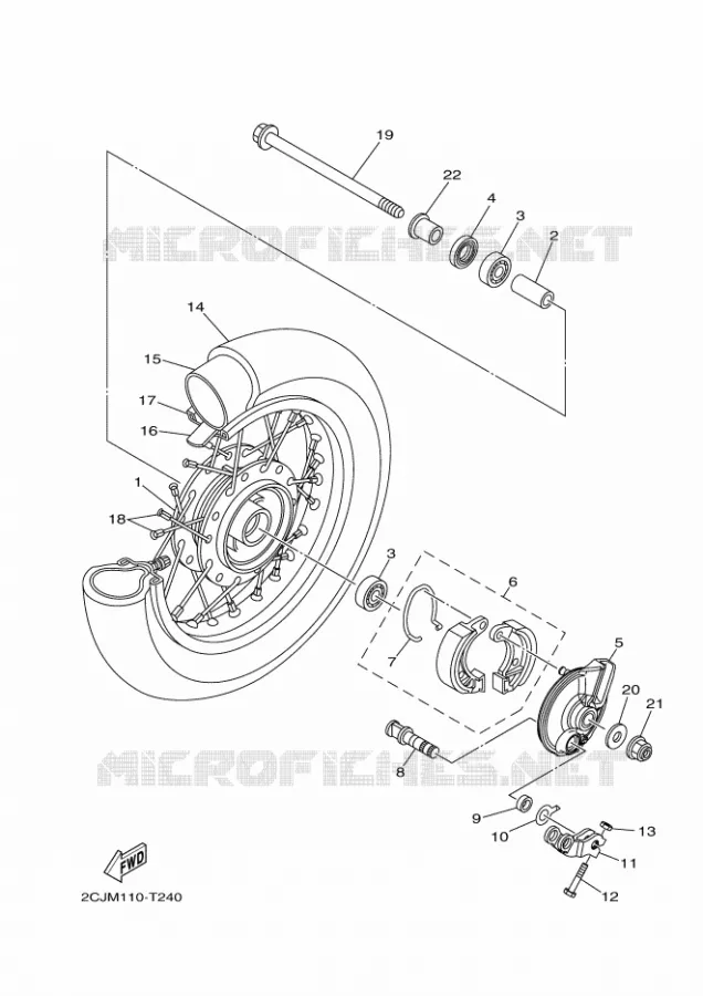 ROUE AVANT Yamaha MOTO 50 2023 TTR  TT-R50EP
