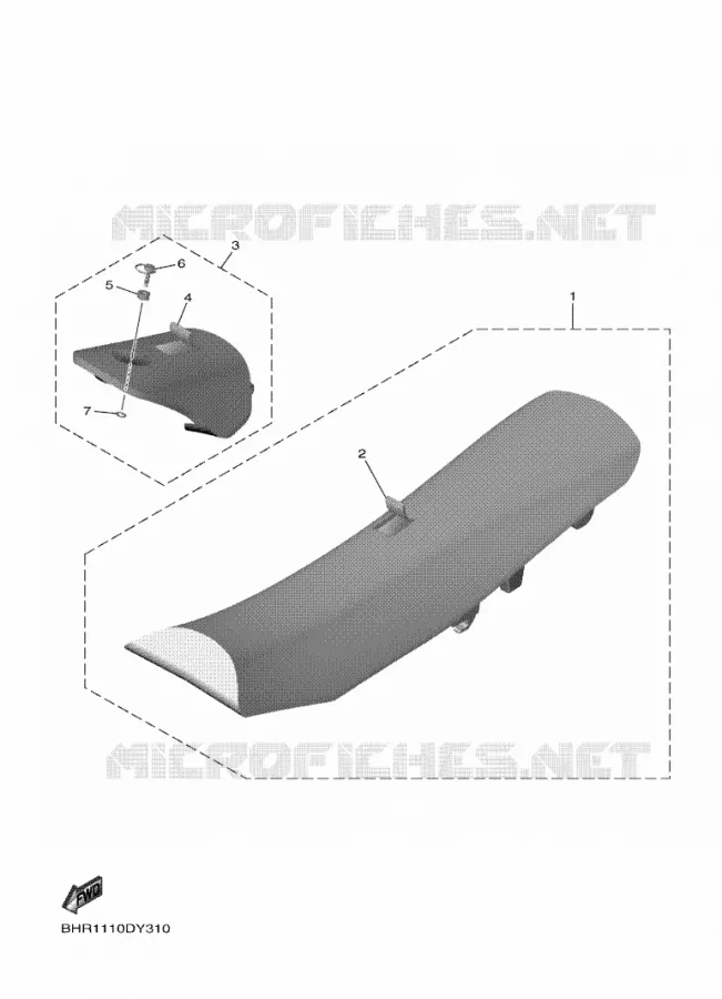 SELLE Yamaha MOTO 450 2023 YZF  YZ450FP