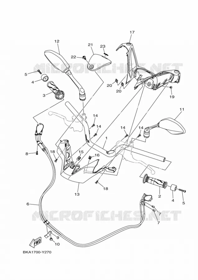 GUIDON ET CABLES Yamaha SCOOTER 300 2023 XMAX  CZD300AP