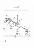 SUPPORT 2 pour Yamaha 40V Manual Starter, Tiller Handle, Manual Tilt, Oil injection, Shaft 20