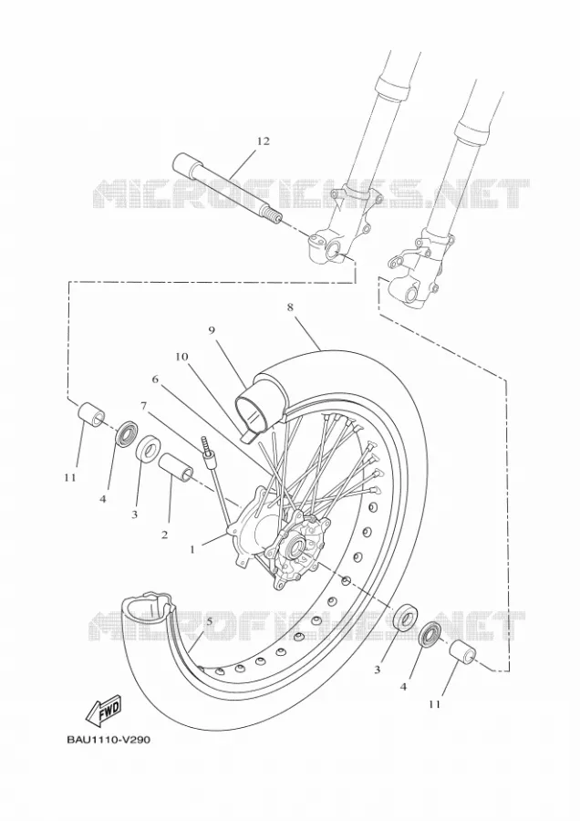 ROUE AVANT Yamaha MOTO 700 2023 TENERE  XTZ07AP / XTZ690