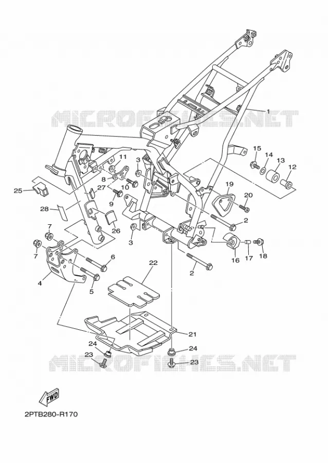 CADRE Yamaha MOTO 125 2023 TTR  TT-R125LEP / TT-R125LWE