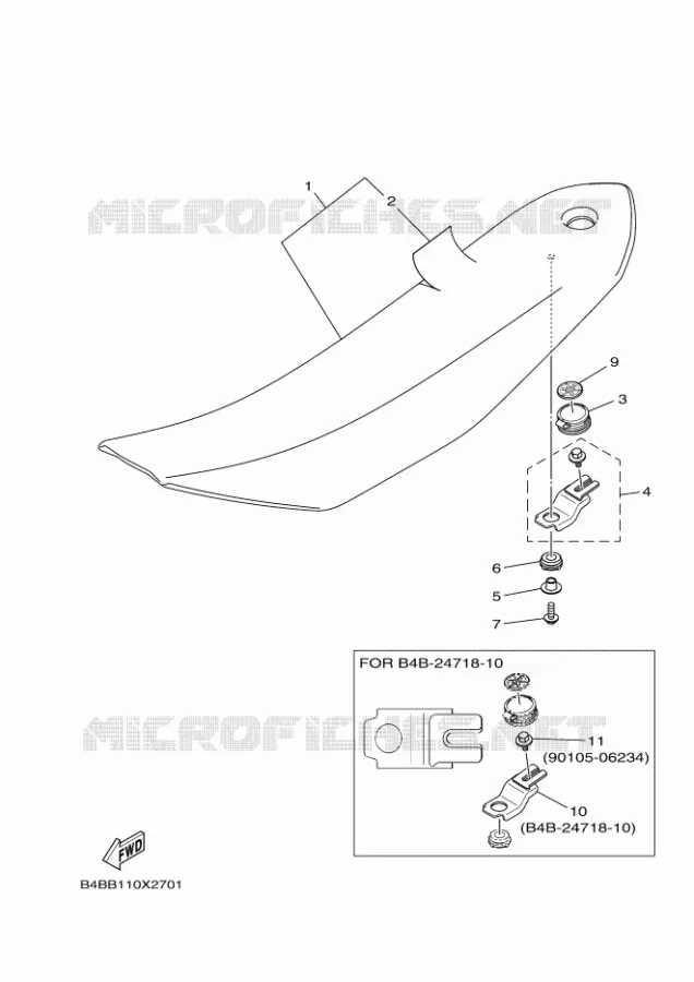SELLE Yamaha MOTO 85 2022 YZ  YZ85LWN