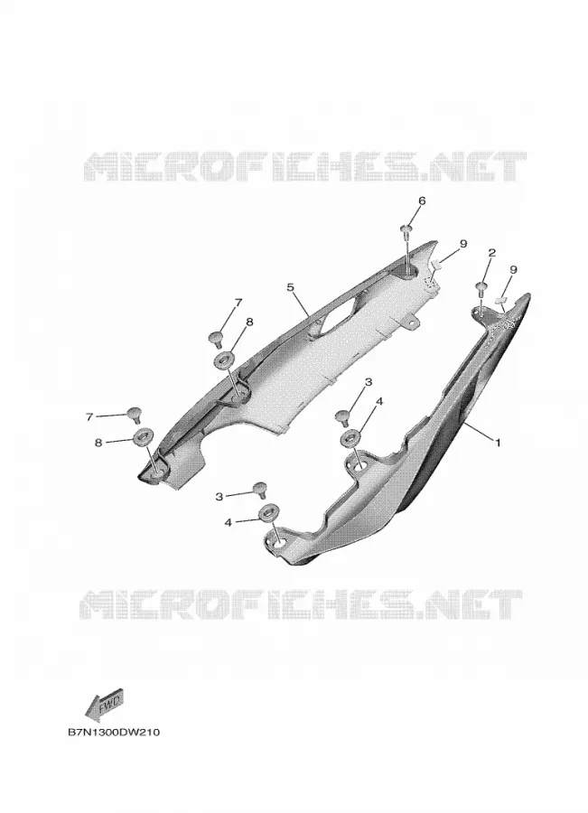 COUVERCLE LATERAL Yamaha MOTO 900 2022 MT  MT09AN / MTN890