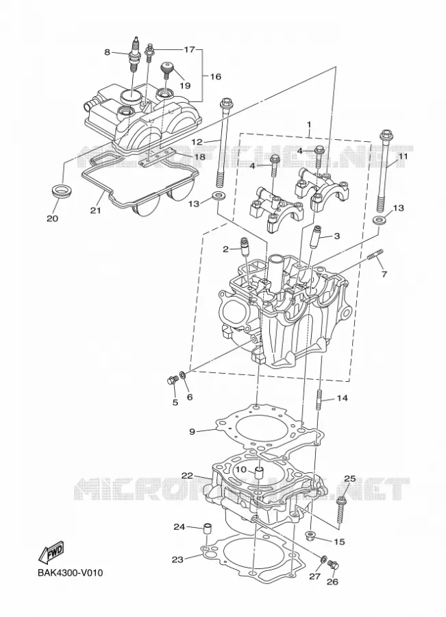 CYLINDRE Yamaha MOTO 250 2022 WRF  WR250FN