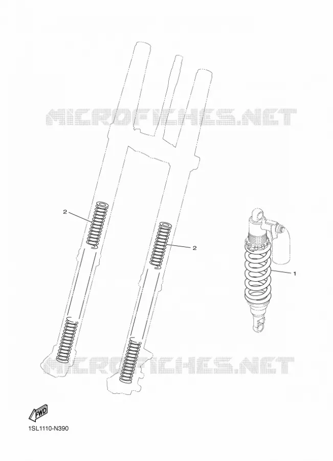 PIÈCES OPTIONNELLES Yamaha MOTO 250 2022 WRF  WR250FN