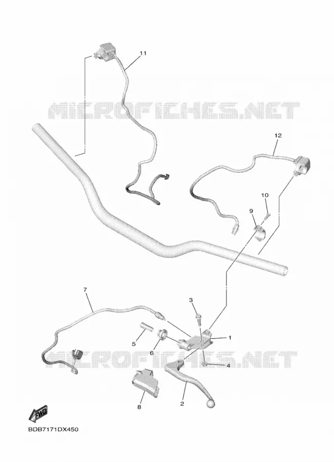 COMMODO / LEVIER Yamaha MOTO 450 2022 WRF  WR450FN