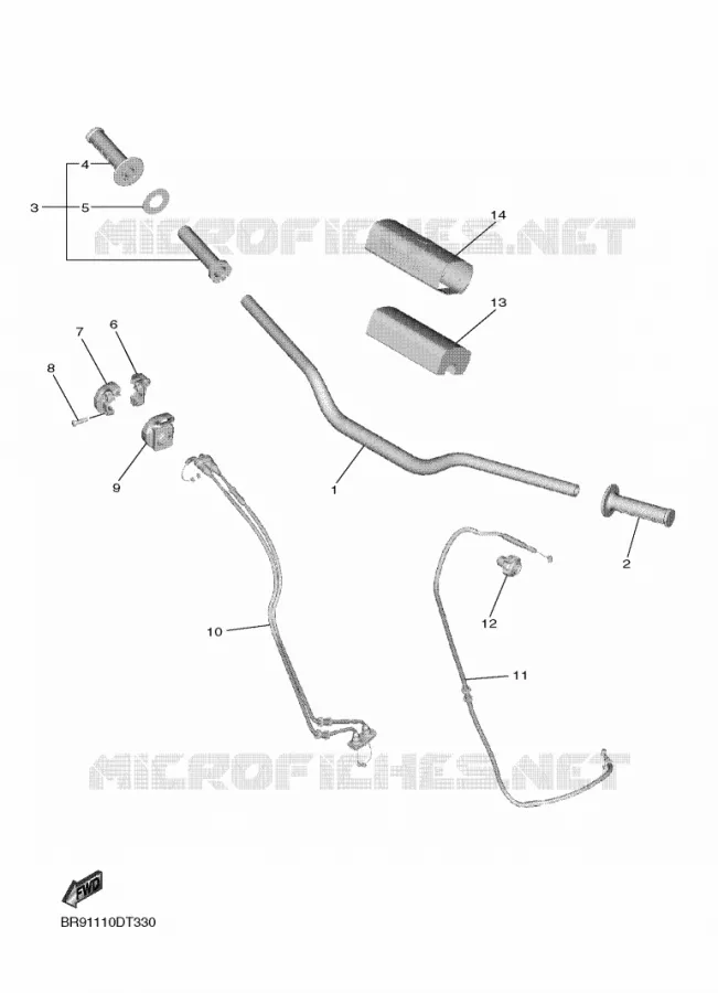 GUIDON ET CABLES Yamaha MOTO 450 2022 YZF  YZ450FXN