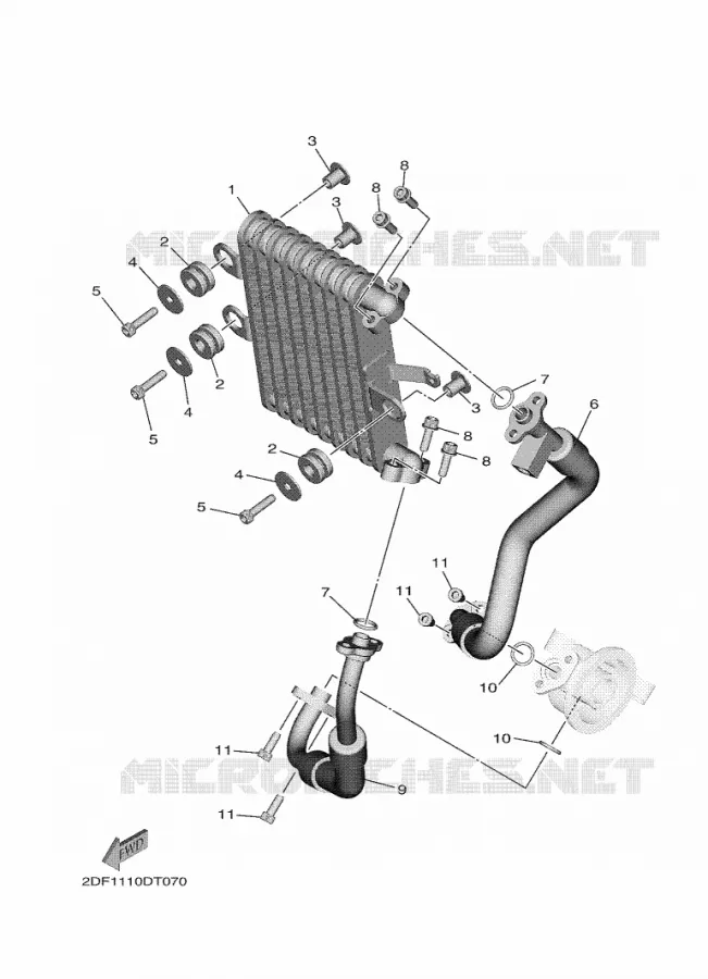 RADIATEUR D'HUILE / ECHANGEUR Yamaha MOTO 1900 2021 STAR VENTURE  XV19FDAMW/L / XV1900FDD