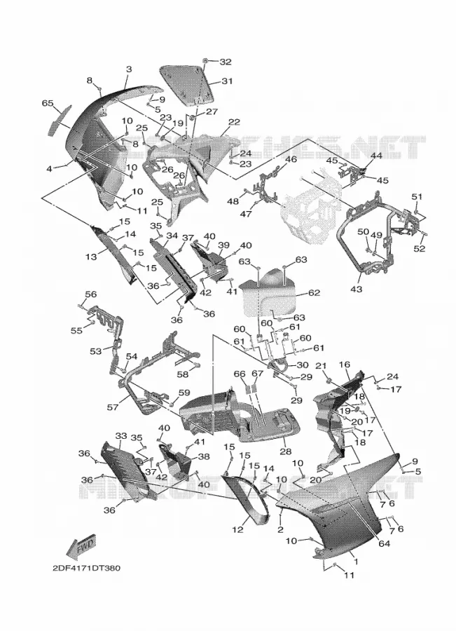 CARENAGES 2 Yamaha MOTO 1900 2021 STAR VENTURE  XV19FDAMW/L / XV1900FDD