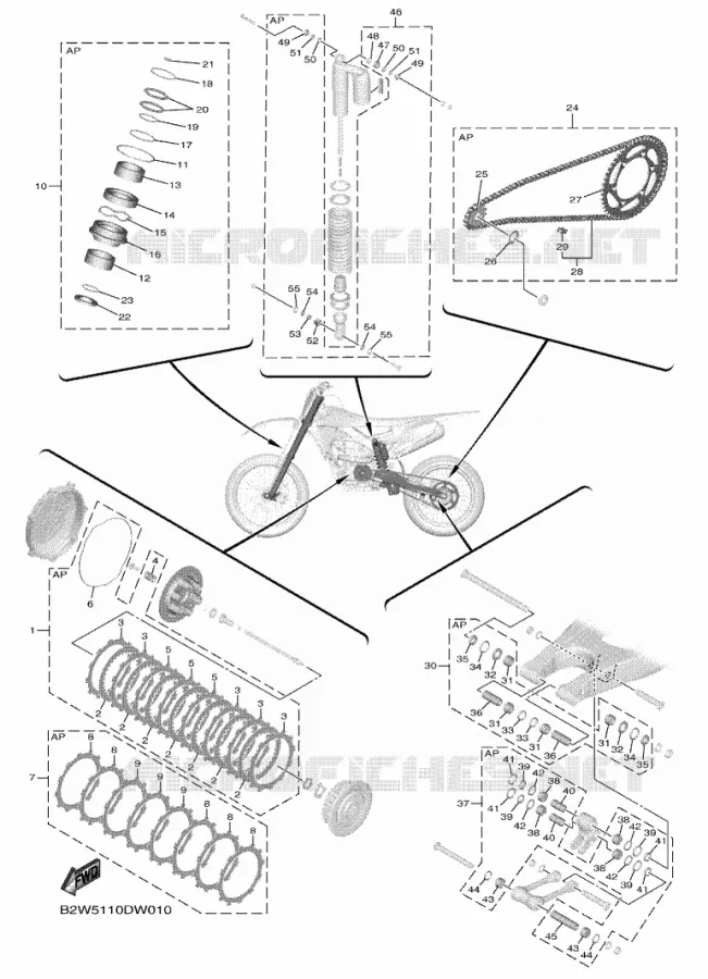 KIT PIECES D'ENTRETIEN Yamaha MOTO 450 2021 YZF  YZ450FMX
