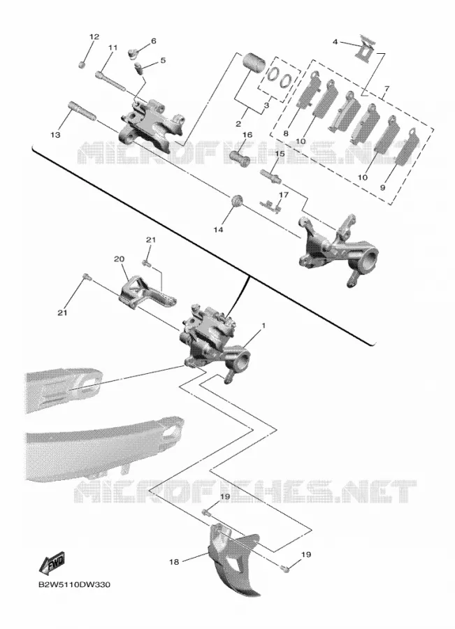 ETRIER DE FREIN ARRIERE Yamaha MOTO 450 2021 YZF  YZ450FMX