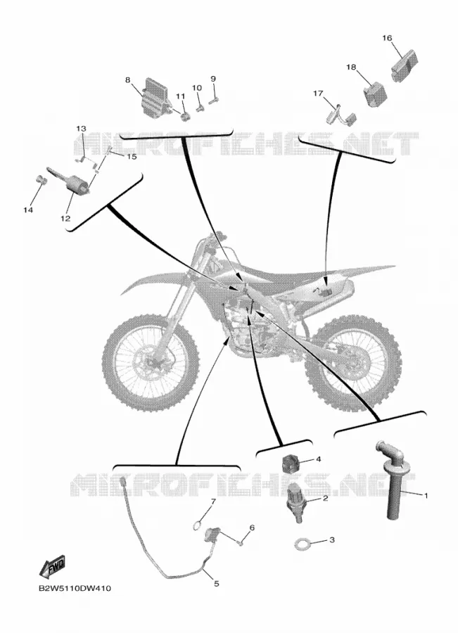 PARTIE ELECTRIQUE 1 Yamaha MOTO 450 2021 YZF  YZ450FMX
