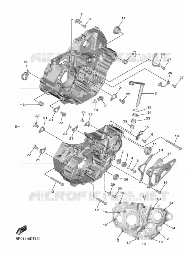 CARTER MOTEUR Yamaha MOTO 450 2021 YZF  YZ450FMX