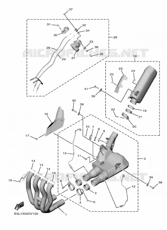 ECHAPPEMENT Yamaha MOTO 1000 2021 R1  YZF1000