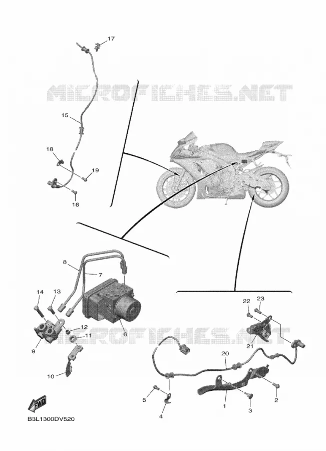 PARTIE ELECTRIQUE 3 Yamaha MOTO 1000 2021 R1  YZF1000