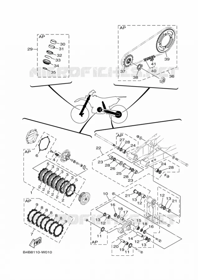 KIT PIECES D'ENTRETIEN Yamaha MOTO 85 2021 YZ  YZ85ML