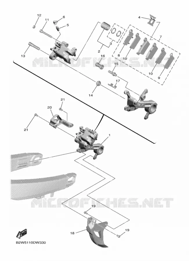 ETRIER DE FREIN ARRIERE Yamaha MOTO 250 2021 YZF  YZ250FMX