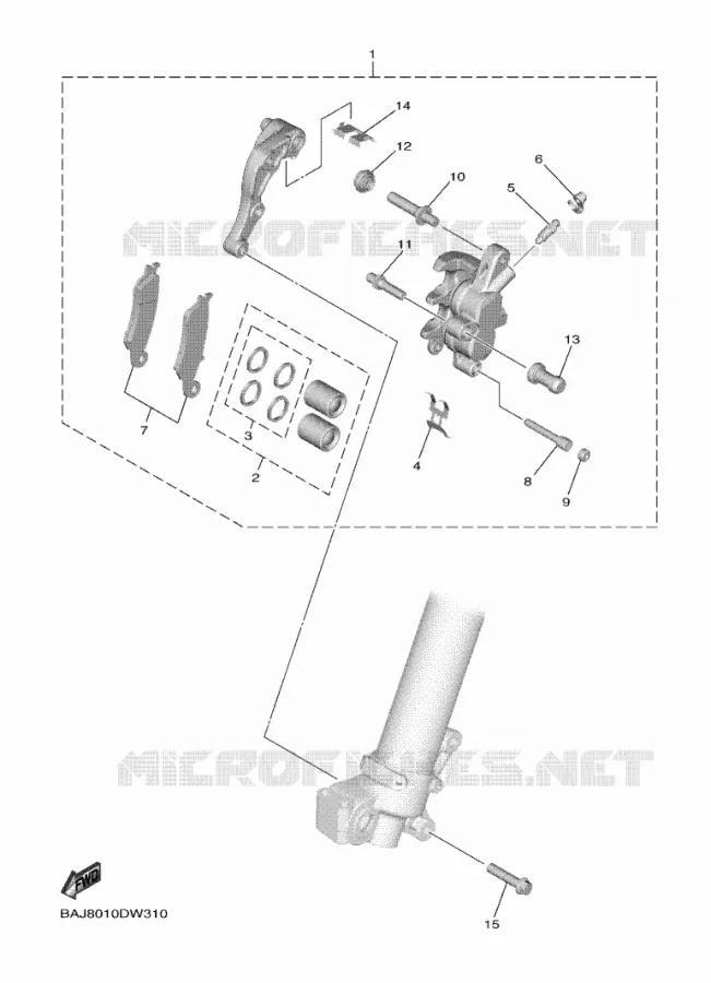 ETRIER DE FREIN AVANT Yamaha MOTO 250 2021 YZF  YZ250FXML
