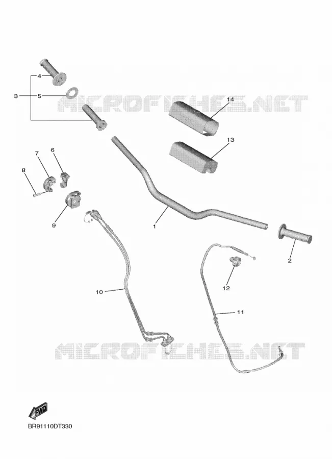 GUIDON ET CABLES Yamaha MOTO 250 2021 YZF  YZ250FXML